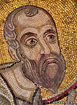 Apostle St. John the Theologian, Detail Mosaic The Eucharist, St. Sophia Cathedral in Kiev
