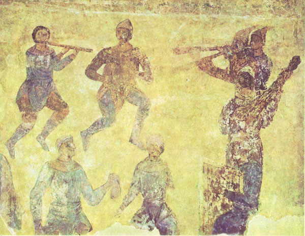 фреска Скоморохи Фрагменты Софийский Собор